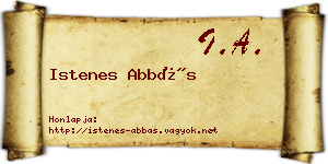 Istenes Abbás névjegykártya